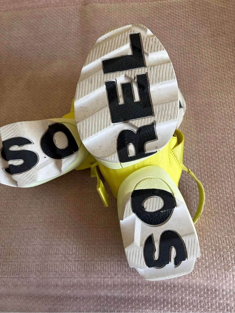 Sorel Neon Yellow Platform Sport Sandals